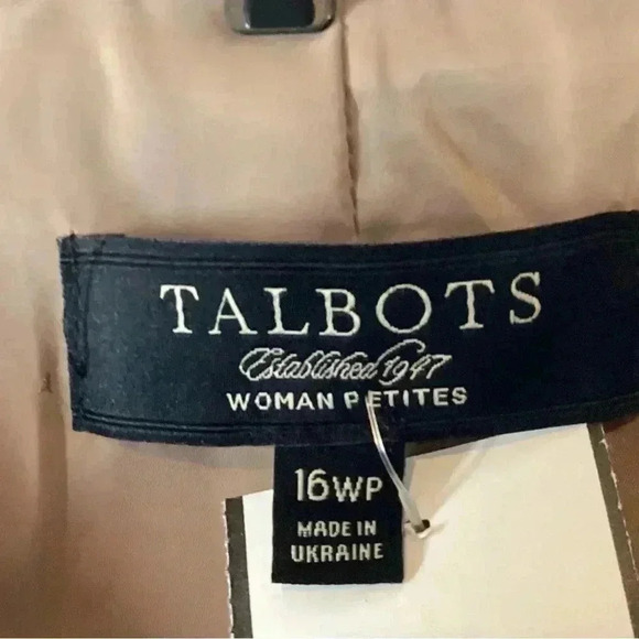 Talbots NWOT TAN 99% Wool Blazer Size 16P - Picture 3 of 11